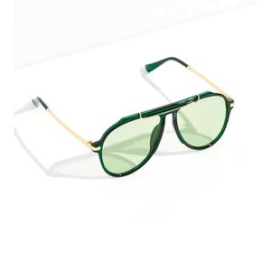 Free People Oversized Aviator Sunglasses, Green